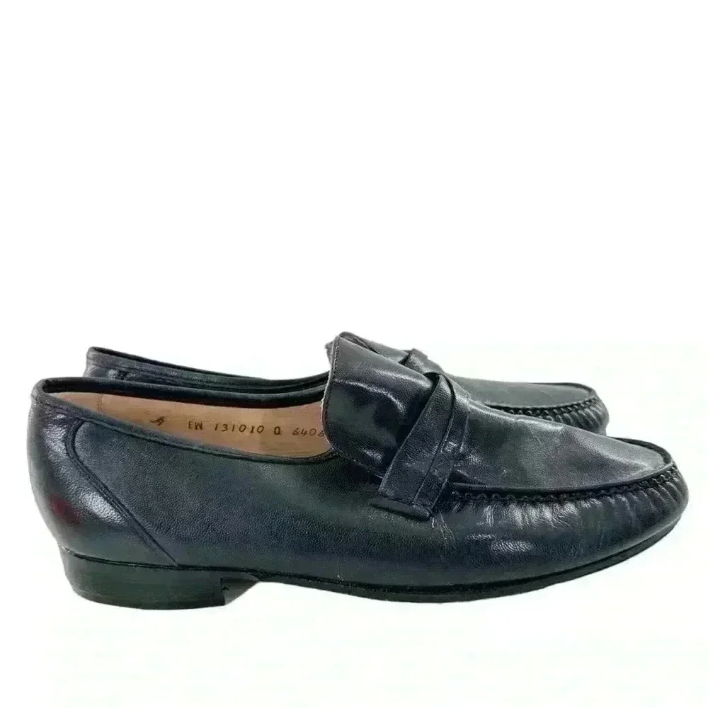 San Remo mens dress loafers size 9 EW blue leather